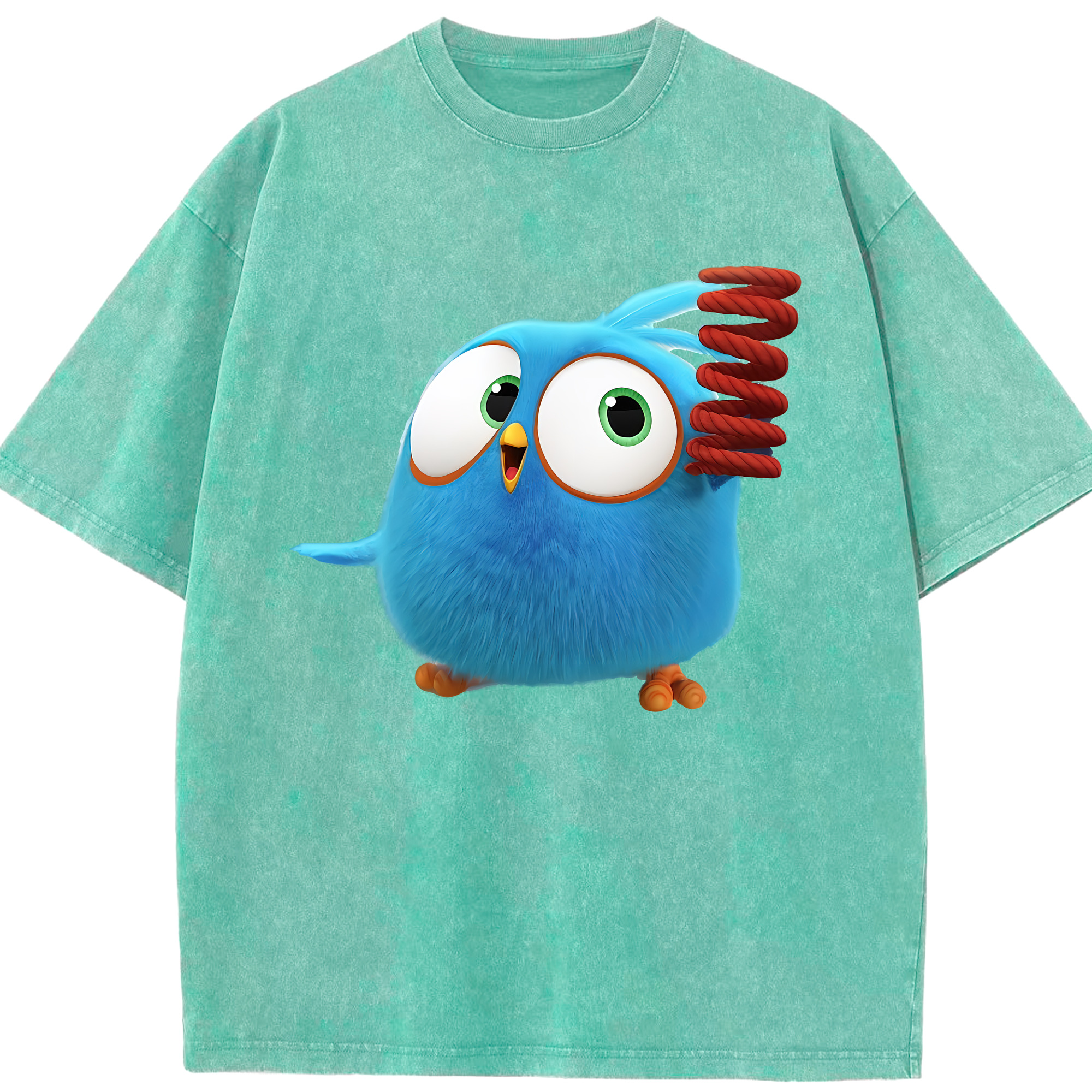 （画像用） Angry Birds アングリーバード 綿100% ヴィンテージ風 半袖Tシャツ（フロントプリント）